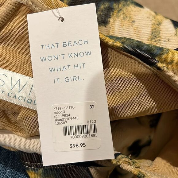 NWT Cacique Mesh Flyaway No-Wire Swim Dress Size 32 - Picture 8 of 11